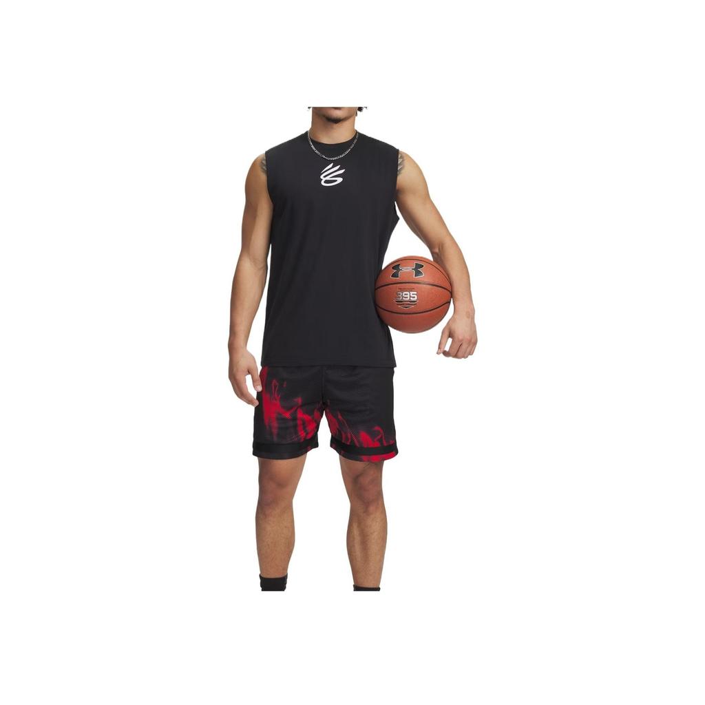 Under Armour Curry Comfortable Classic Fashion Solid Color Versatile Vest Men Tops Black 1390352-001