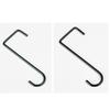 2Pcs Fence Hooks, Patio Brown Powder Coated Steel Fence Hangers for Hanging Plants, Planters, Bird Feeders, Lights