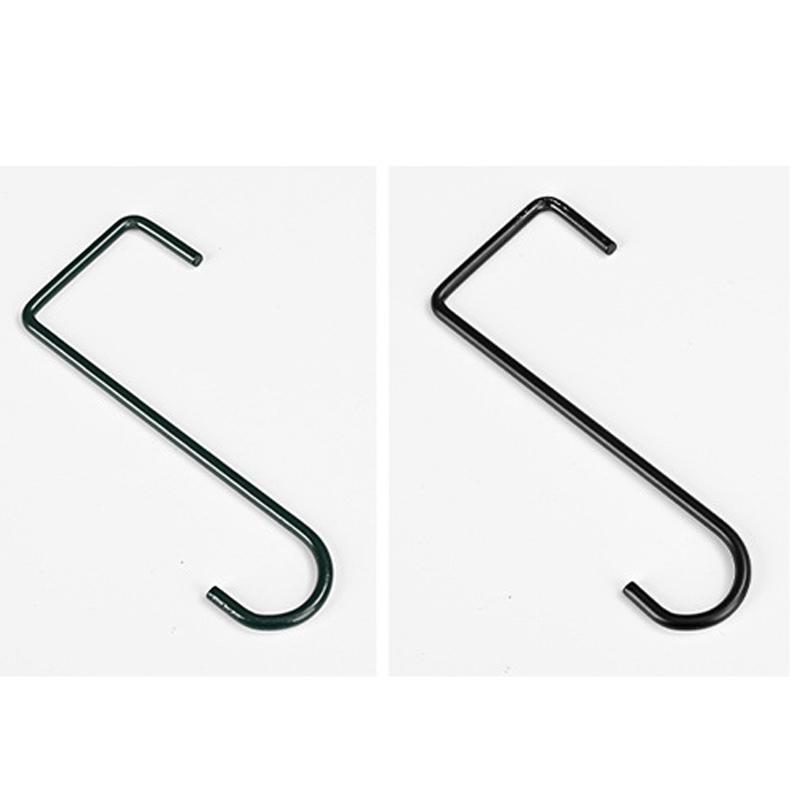 2Pcs Fence Hooks, Patio Brown Powder Coated Steel Fence Hangers for Hanging Plants, Planters, Bird Feeders, Lights