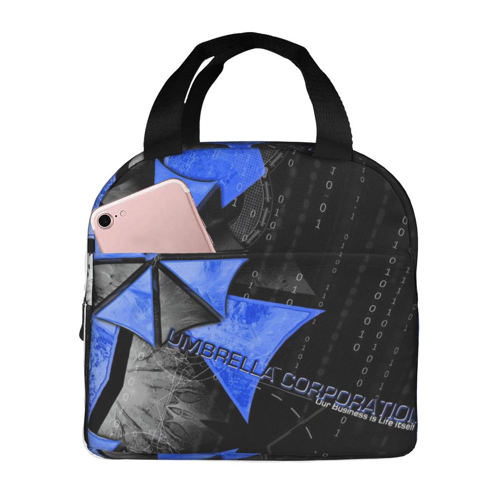 Custom Corporation Umbrellas Insulated Lunch Bag for Work School Horror Video Game Leakproof Thermal Cooler Lunch Box Men Women