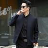 Middle-aged and Elderly Dad Jacket Men's Spring and Autumn New Business Casual Men's Top Lapel Thin Civil Servant Jacket