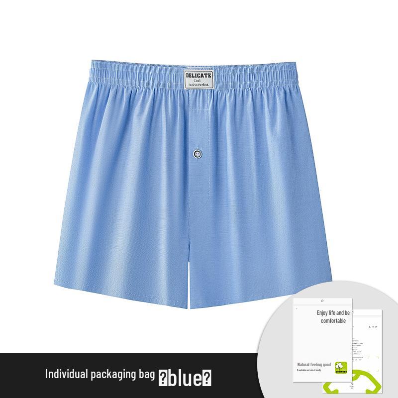 

Мужские шорты свободного кроя из ткани премиум-класса - Легкая весенне-летняя одежда для сна и спорта 3XL (161-180 lbs) синий