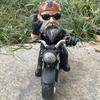 Mittelfinger Motorrad Zwerg Figur - Garten & Büro Dekoration