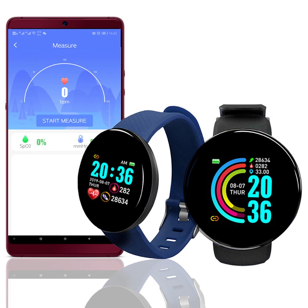 D18 Smartwatch Circular Color Screen With Multiple Sport Modes Call Information Reminder Photo Taking Music Smart Bracelet Watch