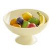 Fruit Tray Plate Holder Plastic Footed Snacks Vegetables Fruits Basket Bowl for Kitchen Counter Dining Room Tables Cream White