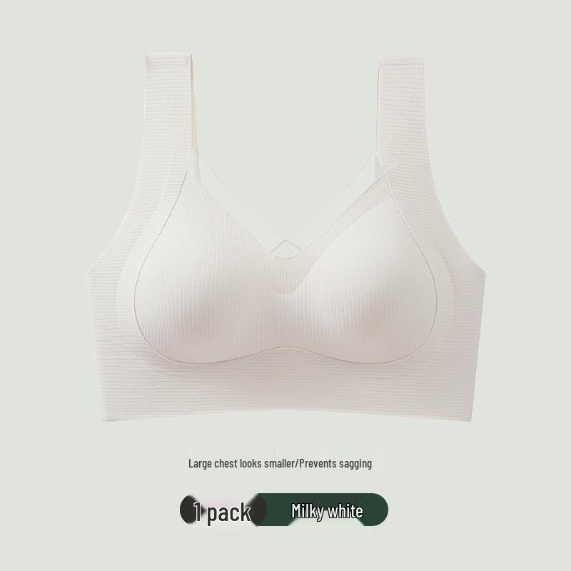 

Женский бесшовный спортивный бюстгальтер: Предотвращающий провисание, собирающий грудь, без косточек, с боковой поддержкой для осени/зимы. 2XL белый