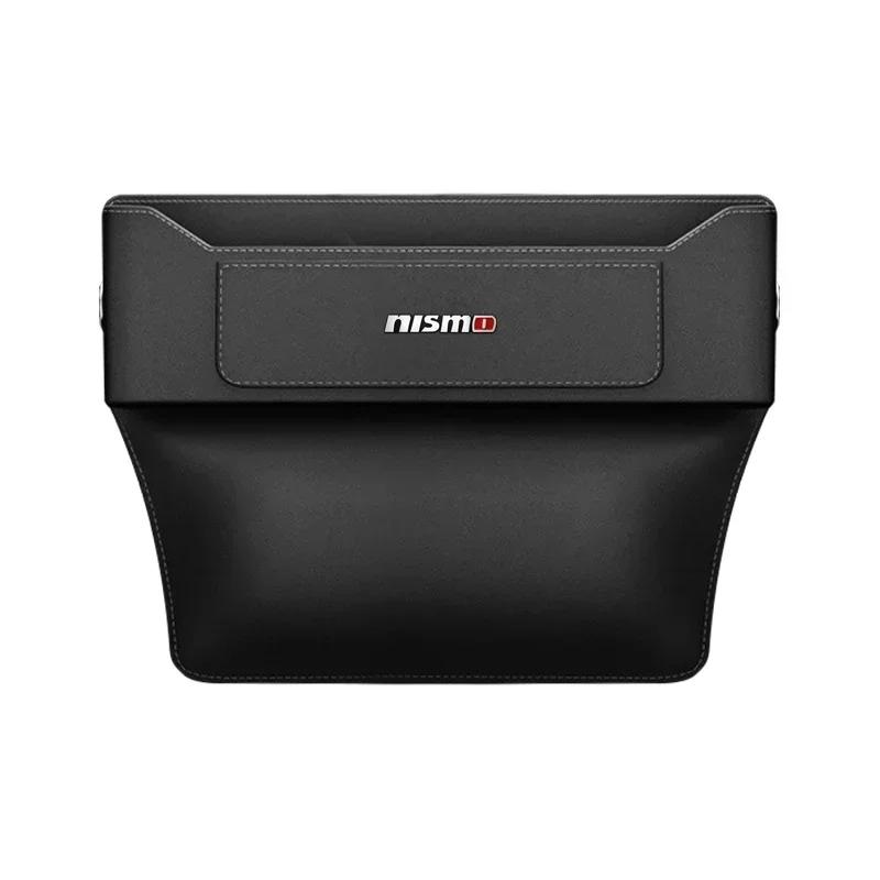 Car Seat Gap Storage Box Leather Crevice Side Pocket Wallet For Nissan Nismo Tiida Teana GTR Juke Note Versa Almera Accessories
