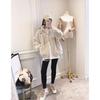 Women's Mid-Length Faux Mink Fur Plush Coat - Stand Collar, Winter Korean Style, Loose Fit.