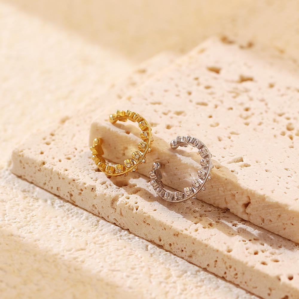 European & American Rhinestone Ear Cuff: S925 Sterling Silver, Full Rhinestone, Luxurious Clip-On, No Piercing Needed, Personalized Women's Earring