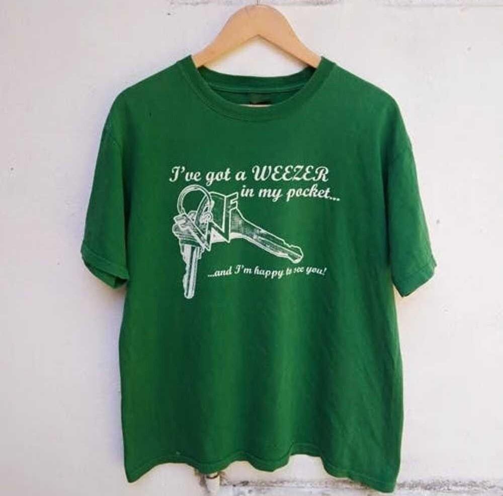 

Винтажная футболка Weezer Американская рок-группа Хлопок Для мужчин Женщин Все размеры VN2459 Унисекс Футболка M