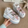 Japanese Sweet and Cute Round Head Single Shoes Spring and Summer New Thick-soled Muffin Mary Jane Height-increasing Small Leather Shoes
