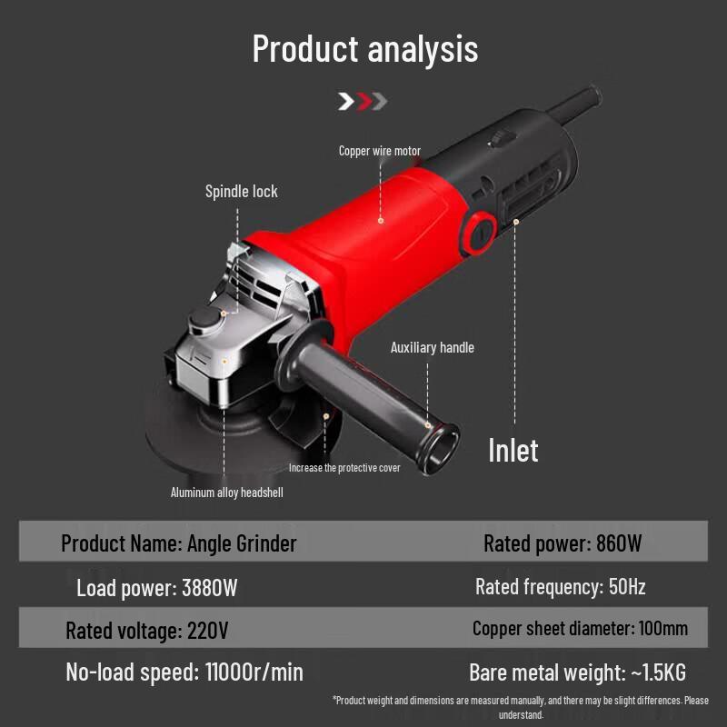 Xinggu 100mm Multi-function Angle Grinder CN plug (adapter included)