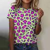 Sexy and Fashionable Leopard Print Casual Short Sleeved Street Women's T-shirts