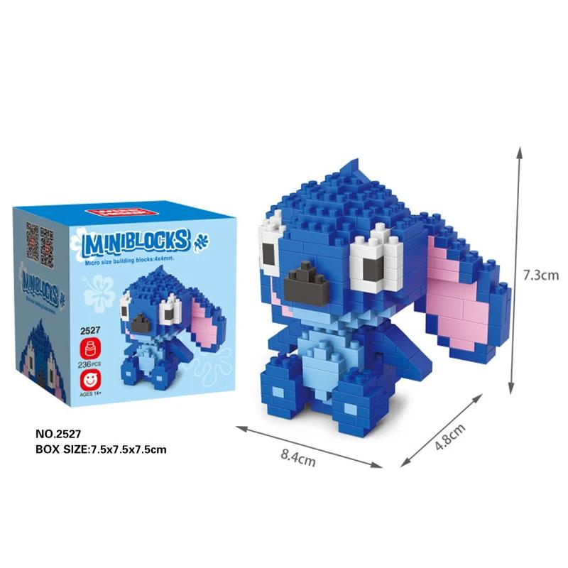 236-313pcs Stitch Building Blocks Toy Diamond Bricks Lilo Stitch Doll Figurines Children Birthday Gifts