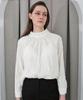 DAMAGE MNEMONIC Turtleneck Glitter Ivory Blouse