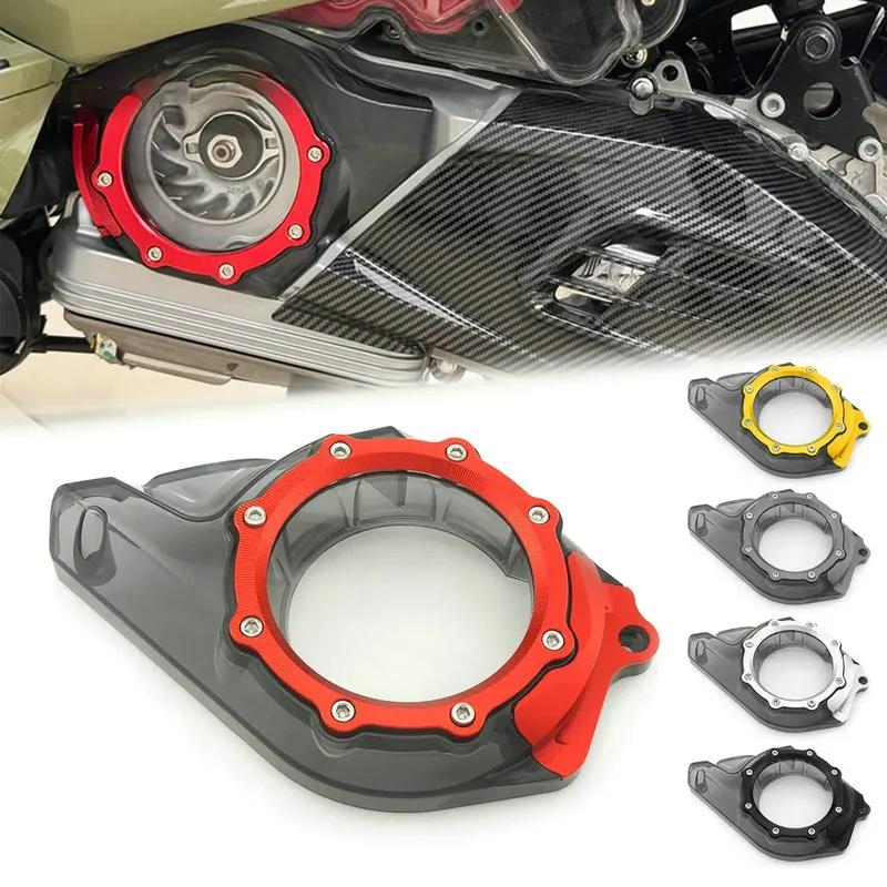 Motorcycle CNC PVC Intake Transmission Chain Cover Engine Gearbox Case For Vespa GTS 250 300 HPE GTV -2024 Accessories