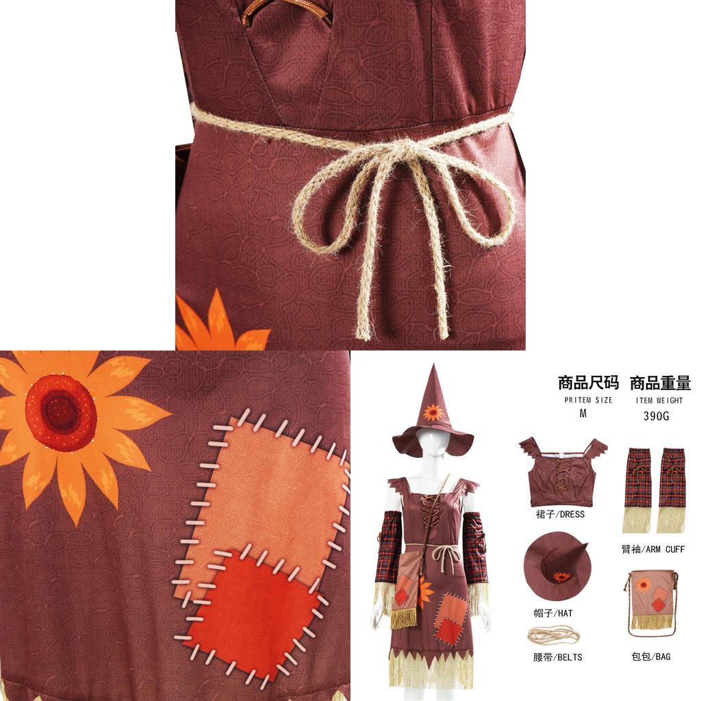 Halloween Kostüm Vogelscheuche Kleid Für Cosplay Und Party-Events