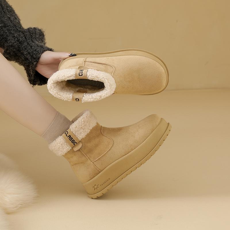 Winter Womens Snow Boots Fashion Designer Platform Cotton Boots Outdoor Non-slip Comfortable Warm Women's Shoes Botas Para Mujer