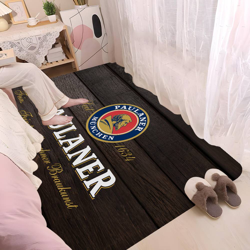 German Beer Paulaners Hallway Carpet Non-Slip Laundry Room Mat Laundry Decor Balcony Child Living Room Toilet Rug