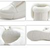 Winter Women's Shoes Mid Length Flat Bottom Snow Boots Women's Lace Up Side Zipper Cotton Shoes Women SIZE 35-40