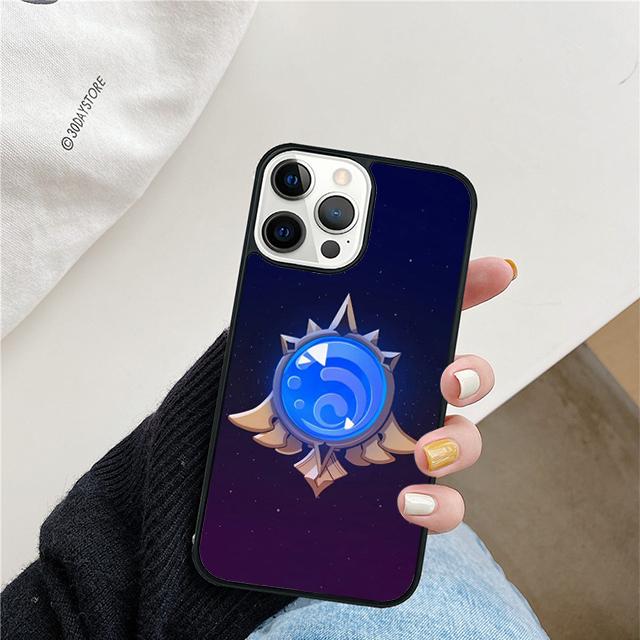 Genshin Impact Elements Phone Case Cover For iPhone 17 Air 15 16 16e 13 14 12 11 Pro Max Coque For Apple Plus fundas