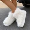 Step into the large size snow boots women's new winter plush warm casual fluffy boots thick-soled short boots