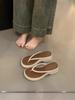Internet celebrity fashion trend toe flip-flops shoes women summer wear flat bottom thick bottom holiday leisure beach