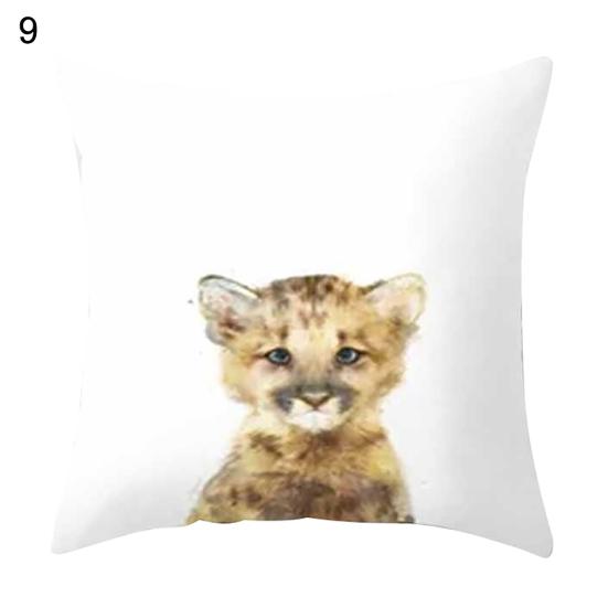 Animal Zebra Giraffe Rabbit Pillow Case Cushion Cover Sofa Bed Car Office Decor