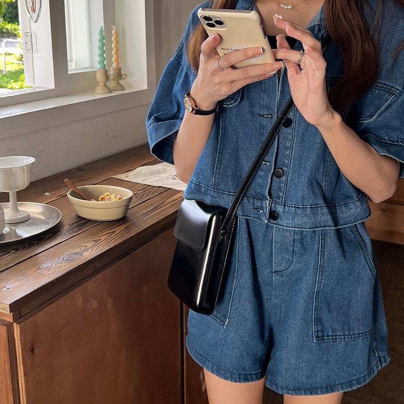 Versatile Leather Female Crossbody Bag Simple Solid Color Phone Shoulder Bags Girls Flap Small Square Bags Women's Handbags