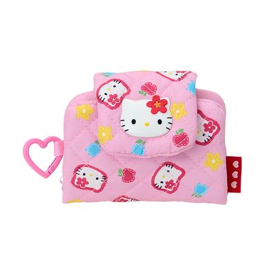 Sanrio Card Coin Case No Hello Ages 3 and 625132 & (Minna Quilt) Kitty, Polyester, Cotton, ABS, Steel, Bifold, Up,