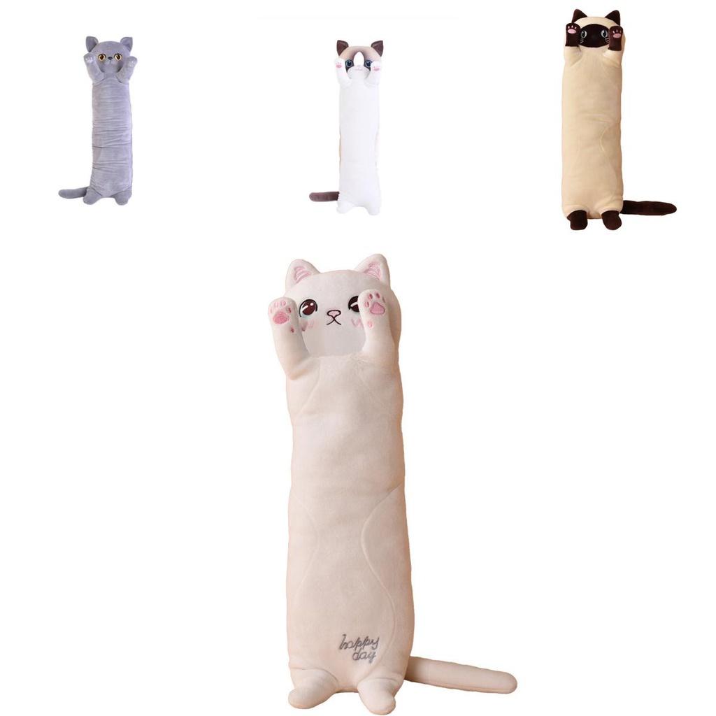 Soft And Cuddly Coconut Cat Plush Pillow For Girls' Bed