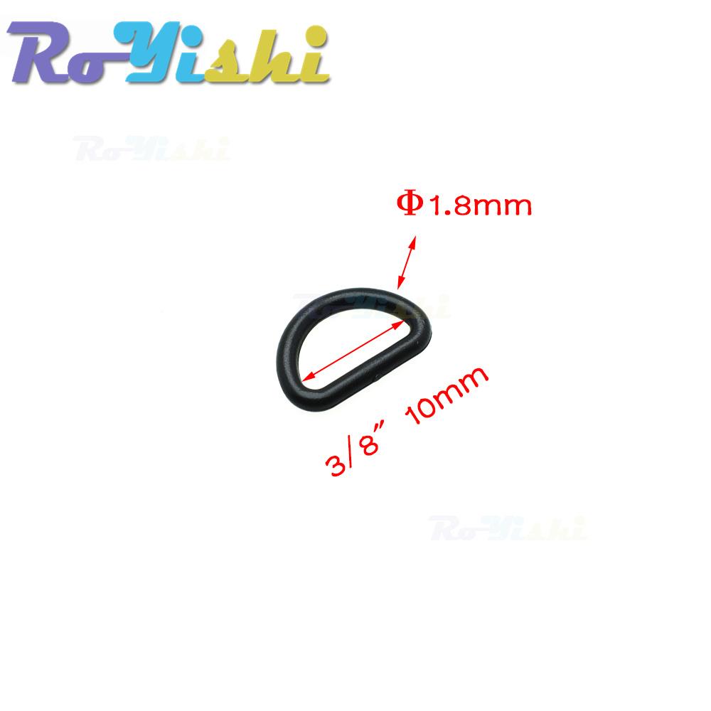 

10 шт./упак. Пластиковые пряжки с D-образным кольцом, размер тесьмы 10 мм, 12 мм, 15 мм, 20 мм, 25 мм, 30 мм, 38 мм, 45 мм, черные 10pcs