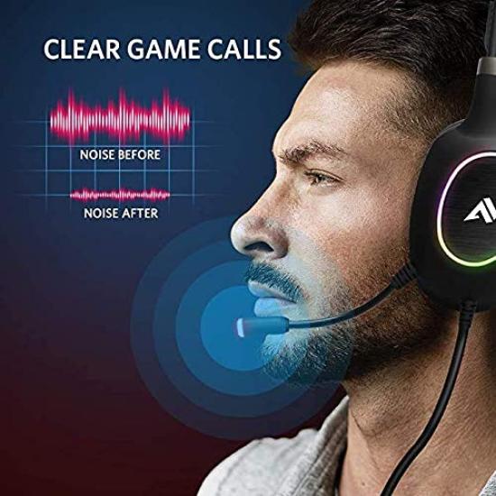 ABKONCORE Virtual Gaming Headset CH55 Black 274 x 220 x 101mm 7.1ch