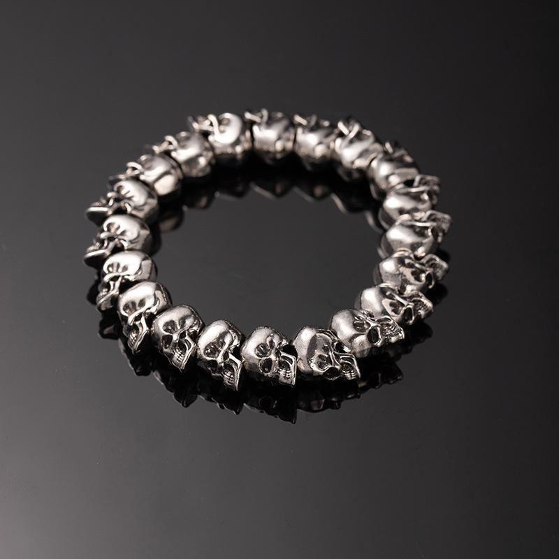 Retro Punk Skull Bracelet: Men's Trendy Cool Dark Style