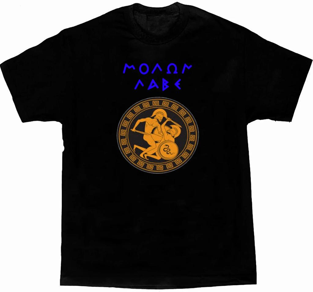 Spartan Gladiator Spartacus 300 Warrior Molon Labe TShirt 100 Cotton ONeck Summer Short Sleeve Casual Mens Tshirt Size S3XL