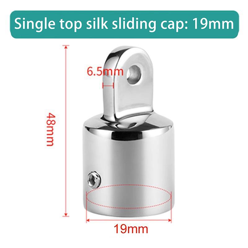 1Pc Boat Bimini Top Fitting Deck Hinge Slide Cap 19-32Mm Pipe Eye End Cap External Eye End Canopy Tube Boat Accessories