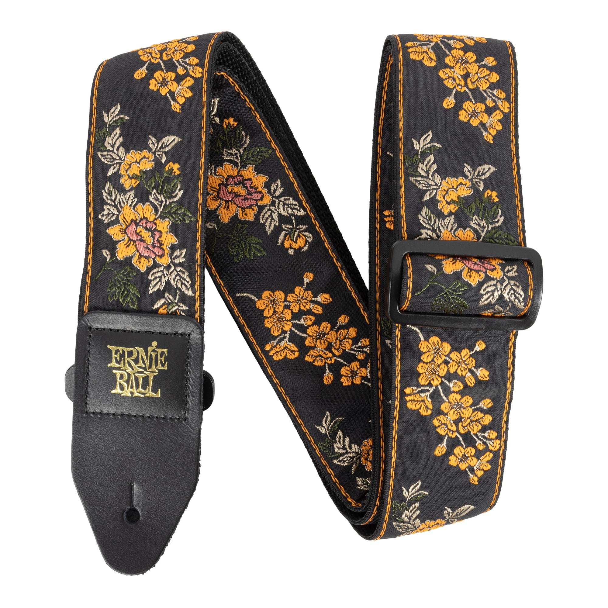 [Genuine] ERNIE BALL 5363 Guitar Strap JACQUARD STRAP TANGERINE BLOSSOM Jacquard Strap Tangerine Blossom