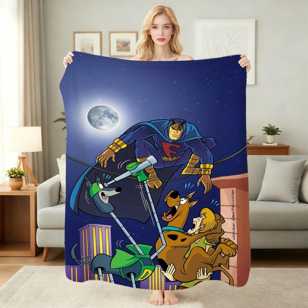 Cool Scoobydoo Cartoon Anime Blanket Comfortable Skinfriendly Throw Blanket For Living Room Bedroom Recliner Party Decor Christmas Gift