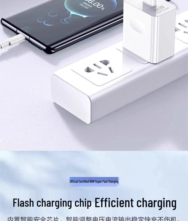 120W Fast Charger & 6A Data Cable for Huawei Mate 50/60 & Honor Phones Universal 66W Compatible.