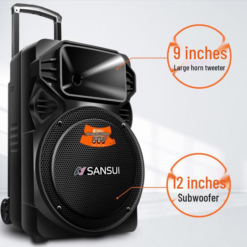 Sanshui SS6-12 Portable KTV & Guitar Trolley Speaker