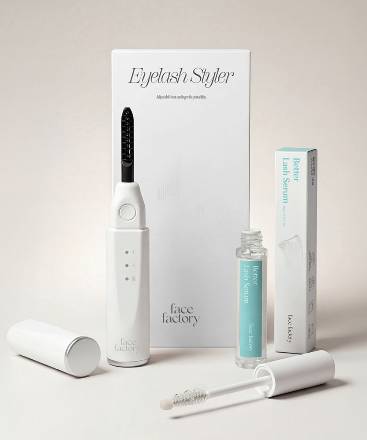 [SET] Eyelash Curler + Eyelash Serum: 24-Hour Lasting Curling and Long Lash Care