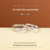 The Little Prince & Rose Couple Rings: Love Token Birthday Gift for Girlfriend 2024