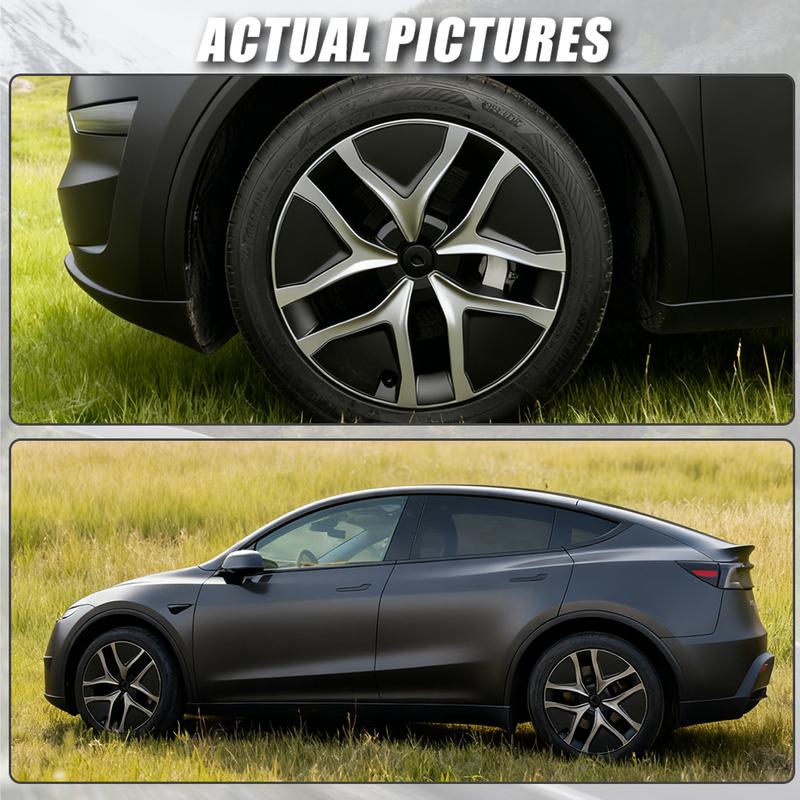 YIKUN For Tesla Model Y 4PCS HubCap Car 19 Inch Performance Wheel Cap Juniper Wheel Parts Full Rim Cover Wheel Cover 2025 2026