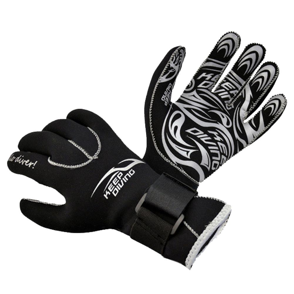 

3mm Neoprene Diving Gloves Unisex Thermal Surfing Gloves Underwater Swimming Gloves for Spearfishing Rafting Kayaking Paddling M чорний