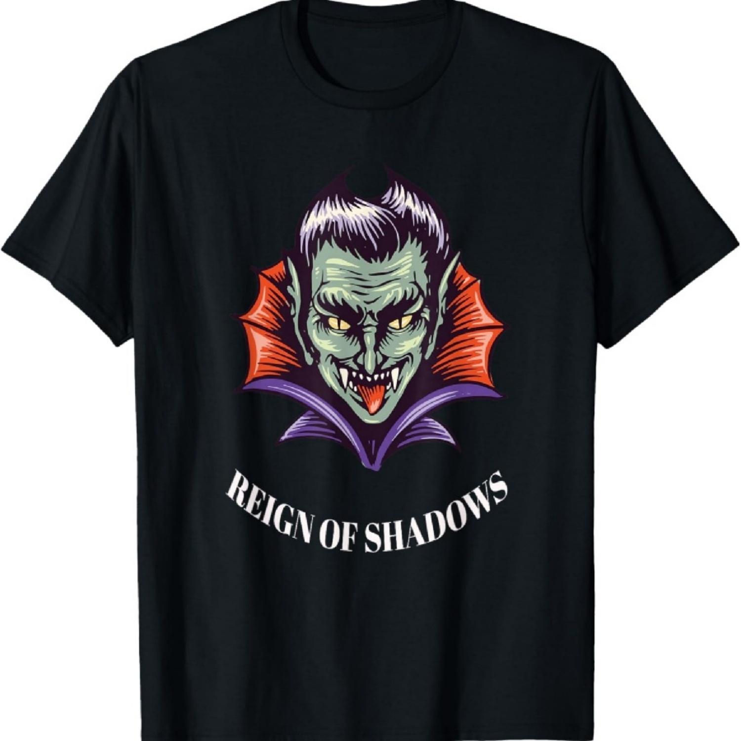 

Reign Of Shadows Funny Halloween Dracula Designs Present T-Shirt XXXXXL чорний