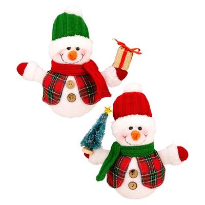 Festliche Leuchtende Schneemannfigur Kunststoff Batteriebetrieben LED-Licht Für Weihnachten Home Office Oder Fensterbankdekoration