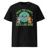 Organic Cotton Save the Earth Cats Graphic Tee, Eco Friendly Unisex (S-5XL) NEW