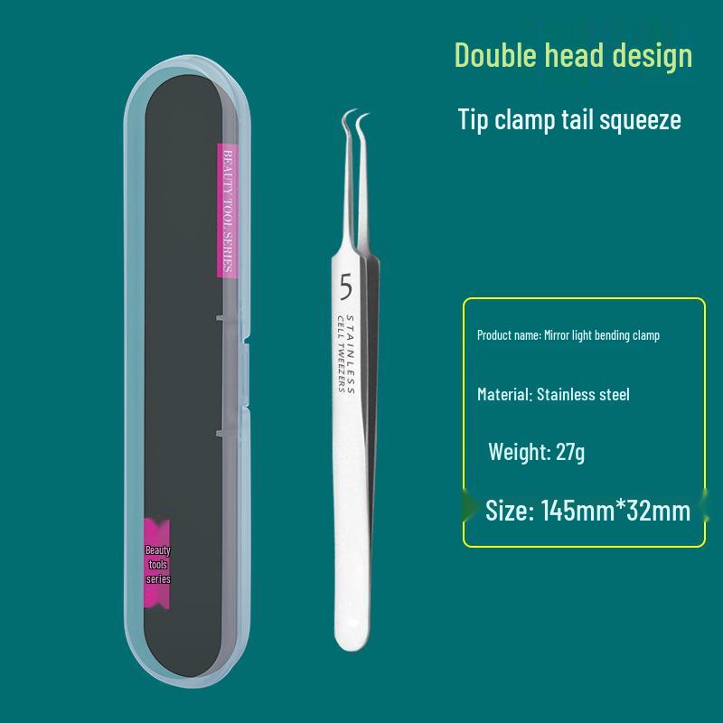 Precision Acne & Blackhead Removal Tweezers Set - Pimple Needle and Squeezing Tool