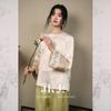 JK&JS 2025 New Chinese Style Satin Jacquard Blouse