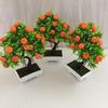 Multicolor Artificial Fruits Bonsai Plastic Foam Orange Berries Peach Windowsill Ornament Photo Props Green Leaves